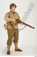  U.S.Army uniform World War II. ver.2 army poses with gun soldier standing whole body 0024.jpg
